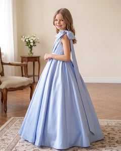One-Shoulder-Satin-A-Line-Flower-Girl-Dress-3