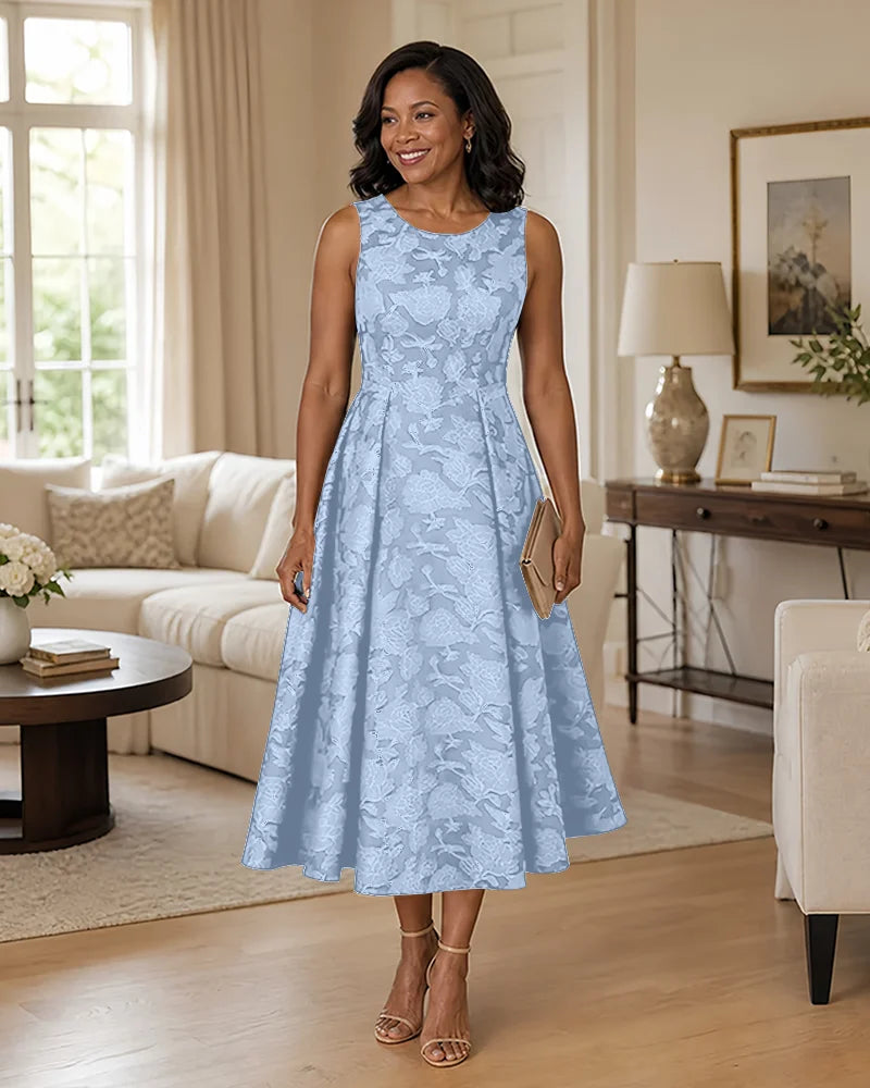 Floral-Jacquard-Mother-of-the-Bride-Midi-Dress-Lavender-1