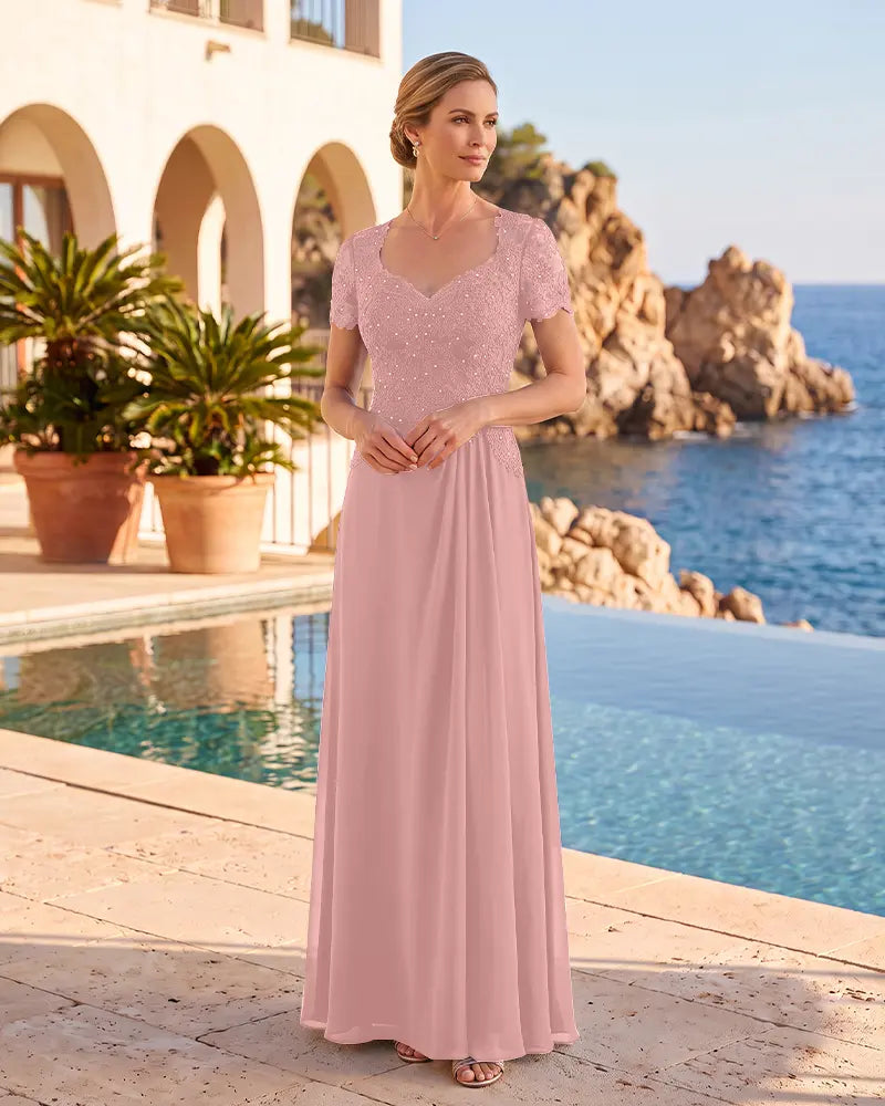 Sweetheart Floor Length Chiffon Mother of the Bride Dress