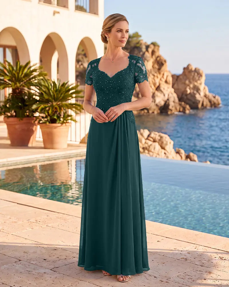 Sweetheart Floor Length Chiffon Mother of the Bride Dress