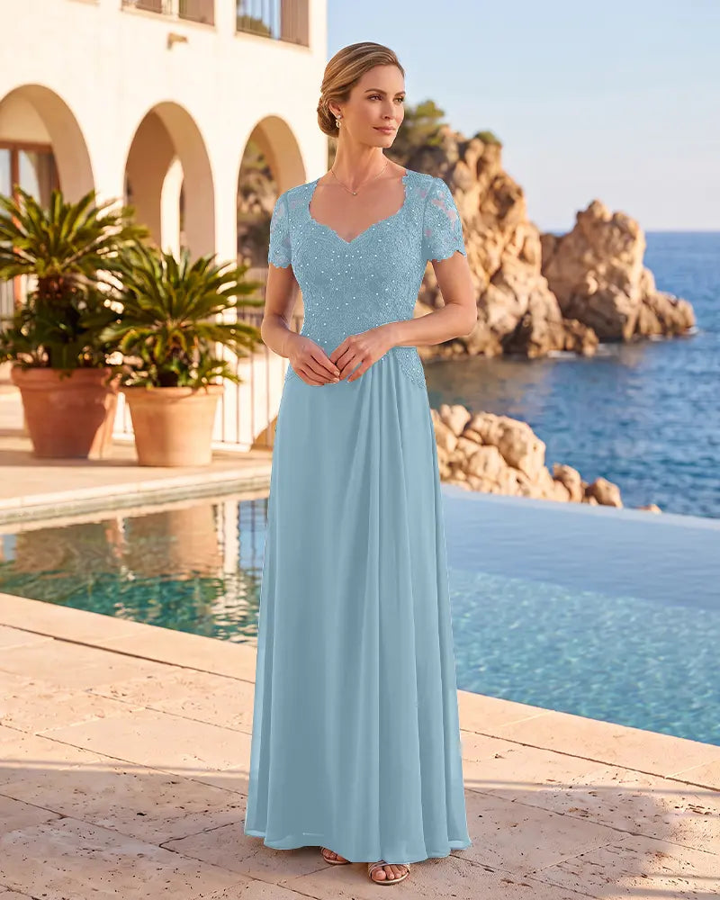 Sweetheart Floor Length Chiffon Mother of the Bride Dress
