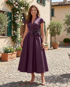 Satin-Mother-of-the-Bride-Dress-with-3D-Rose-Waist-Plum-1