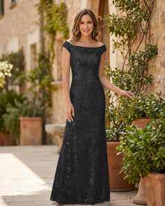 Mermaid-Mother-of-the-Bride-Dress-with-Sequin-Lace-Fabric-Black-1