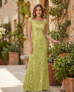 Mermaid-Mother-of-the-Bride-Dress-with-Sequin-Lace-Fabric-Lemon-1