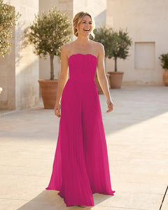 Strapless-Pleated-Maxi-Bridesmaid-Dress-with-Corset-Back-Hot-Pink-1