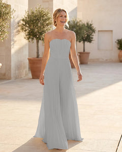 Strapless-Pleated-Maxi-Bridesmaid-Dress-with-Corset-Back-Silver-1