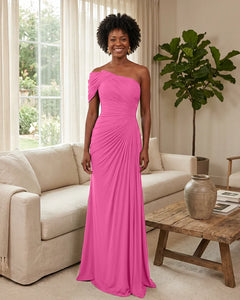 Off-the-Shoulder-Ruched-Mermaid-Corset-Back-Bridesmaid-Dress-Azalea-1