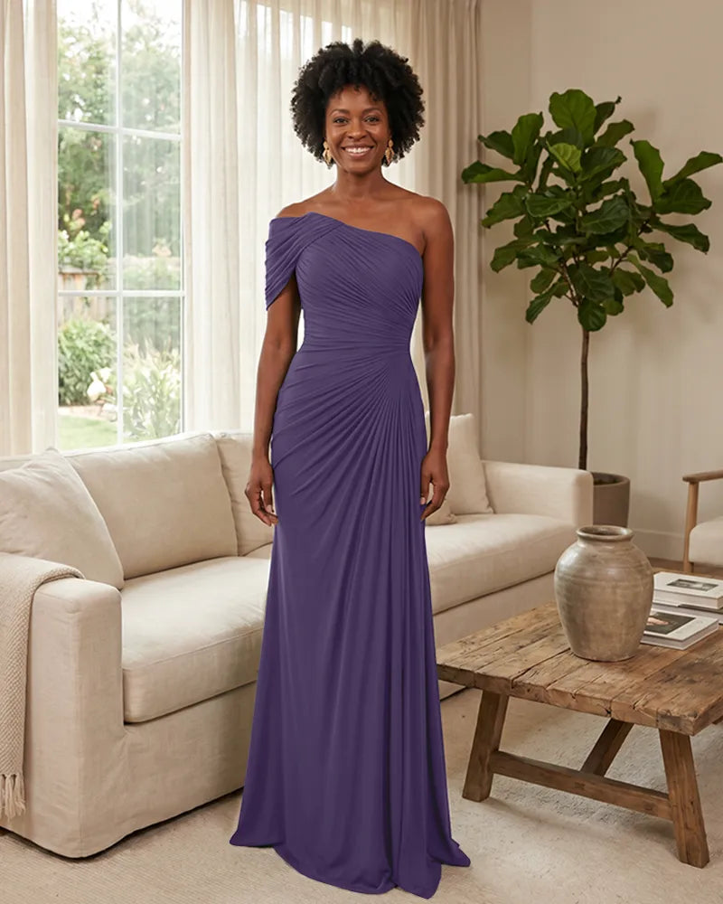 Off-the-Shoulder-Ruched-Mermaid-Corset-Back-Bridesmaid-Dress-Regency-1