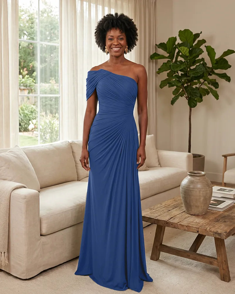 Off-the-Shoulder-Ruched-Mermaid-Corset-Back-Bridesmaid-Dress-Royal-Blue-1