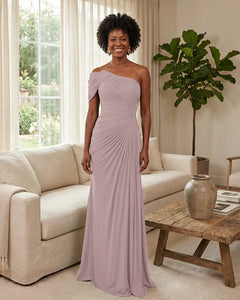 Off-the-Shoulder-Ruched-Mermaid-Corset-Back-Bridesmaid-Dress-Vintage-Mauve-1