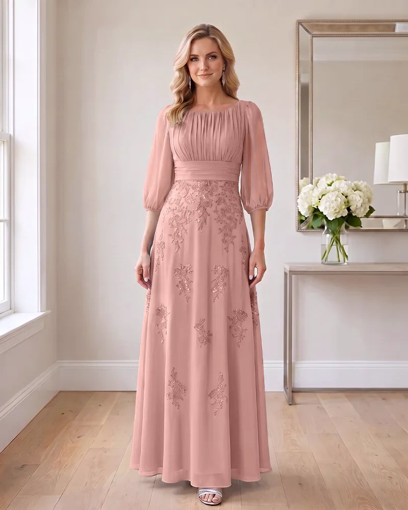 Empire Waist A‑Line Chiffon Mother of the Bride Dress