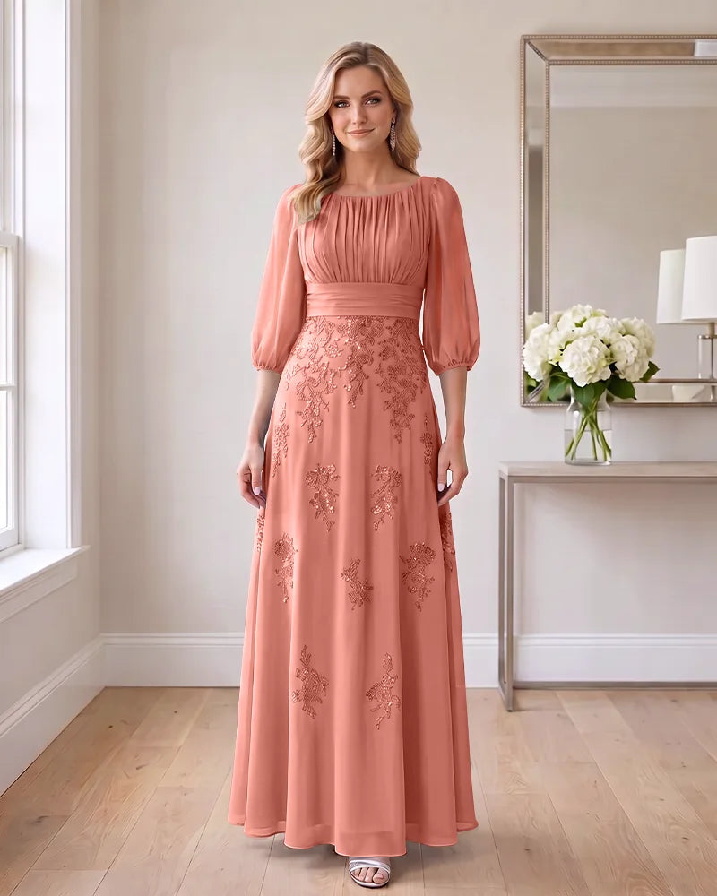 Empire Waist A‑Line Chiffon Mother of the Bride Dress