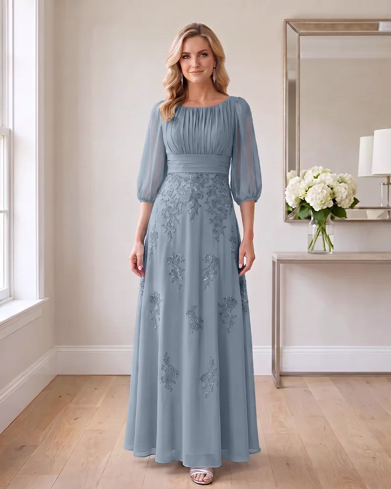 Empire Waist A‑Line Chiffon Mother of the Bride Dress