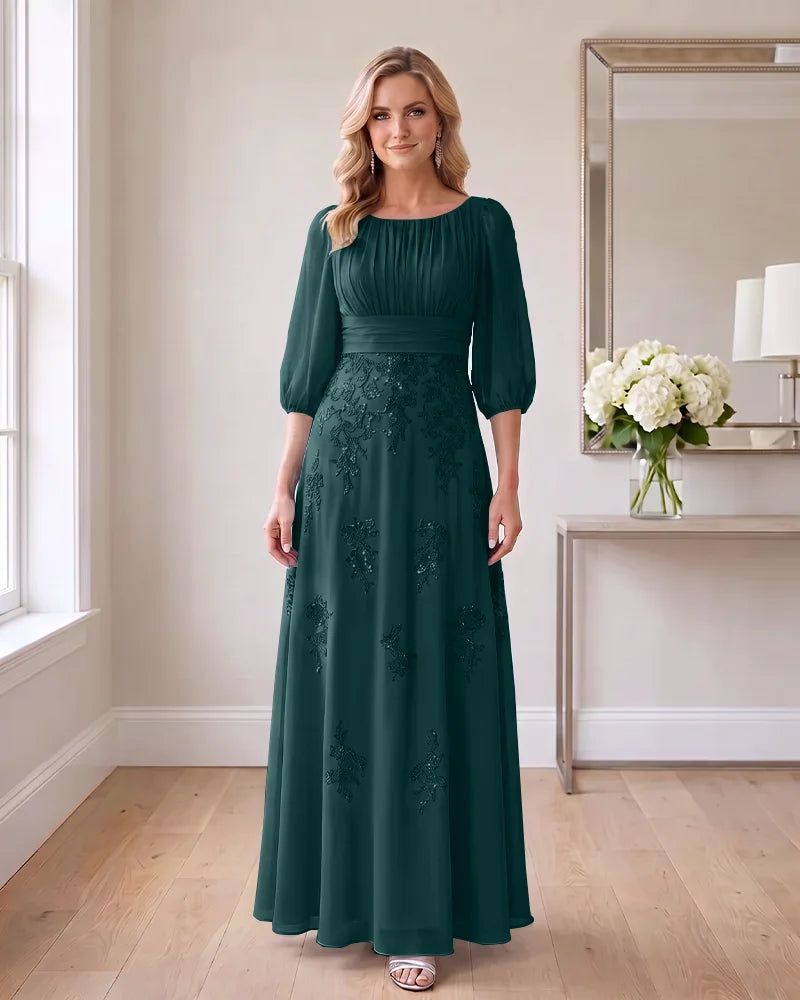 Empire Waist A‑Line Chiffon Mother of the Bride Dress
