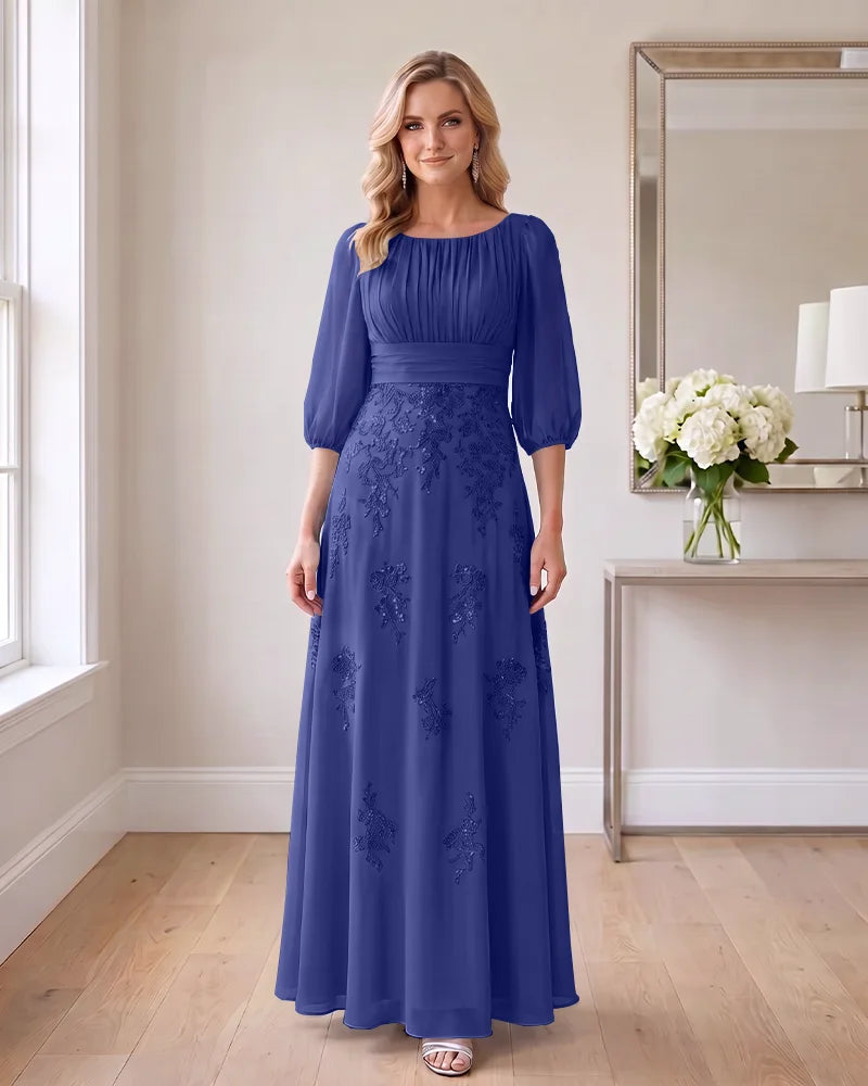 Empire Waist A‑Line Chiffon Mother of the Bride Dress