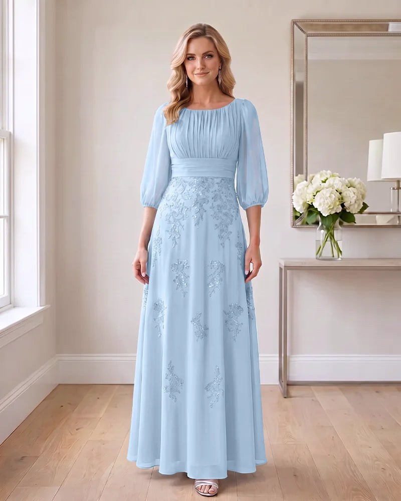 Empire Waist A‑Line Chiffon Mother of the Bride Dress