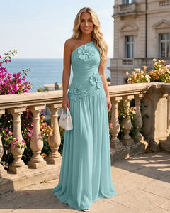 One-Shoulder-Bridesmaid-Dress-with-3D-Floral-Jade-1