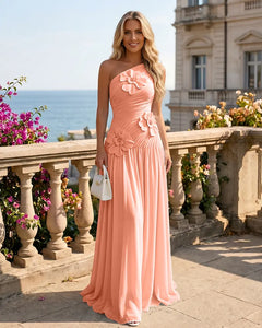 One-Shoulder-Bridesmaid-Dress-with-3D-Floral-Sunset-1