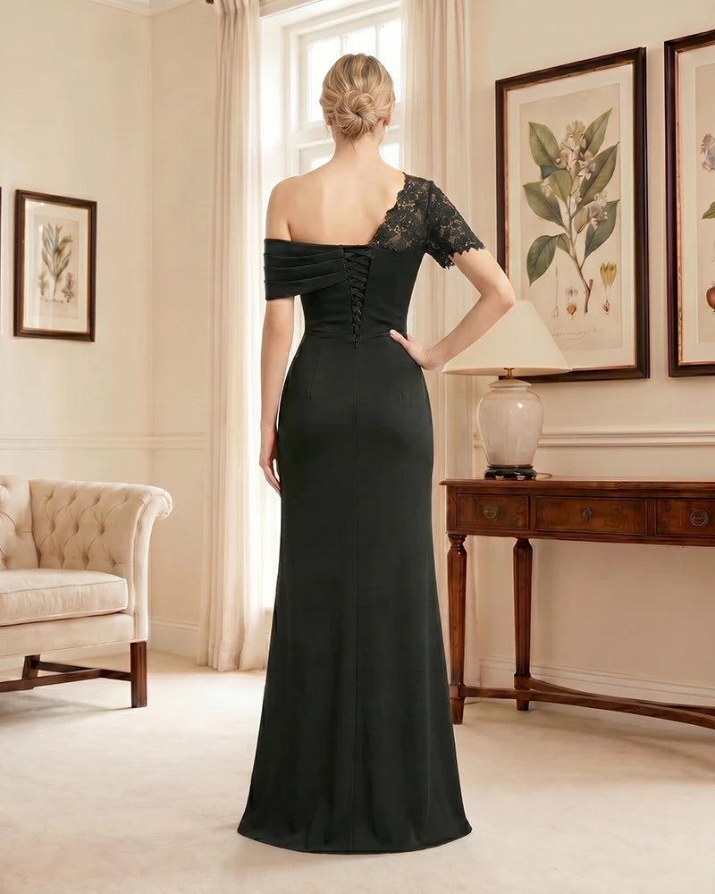 One Shoulder Mermaid Mother of the Bride Dress