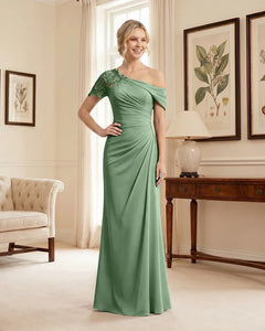 One Shoulder Mermaid Mother of the Bride Dress
