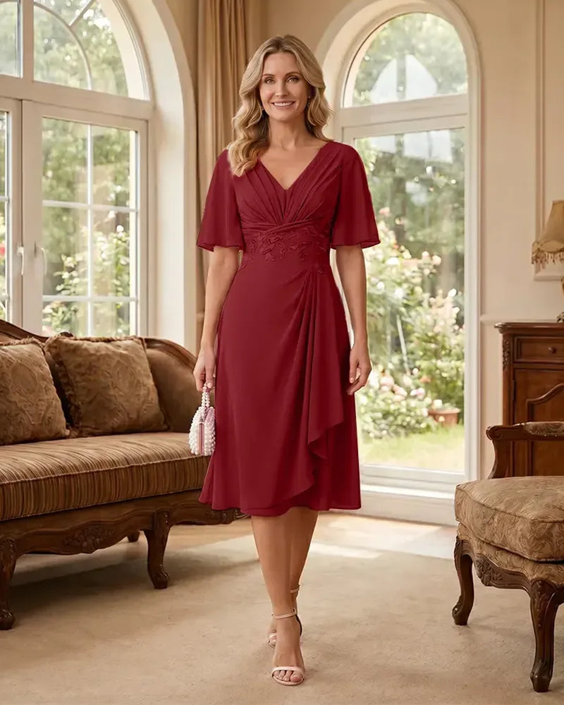 Flutter-Sleeve-Chiffon-Mother-of-the-Bride-Dress-Desert-Rose-1
