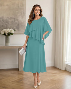 Chiffon-Formal-Mother-of-the-Bride-Dress-with-Capelet-Jade-1