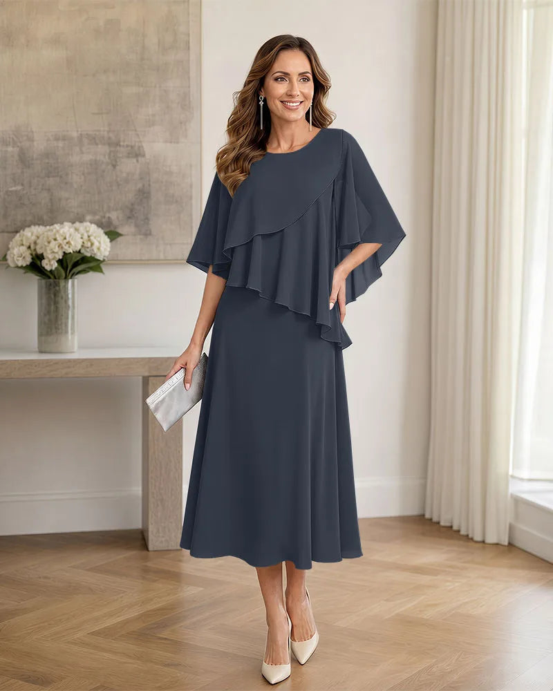Chiffon-Formal-Mother-of-the-Bride-Dress-with-Capelet-Navy-Blue-1