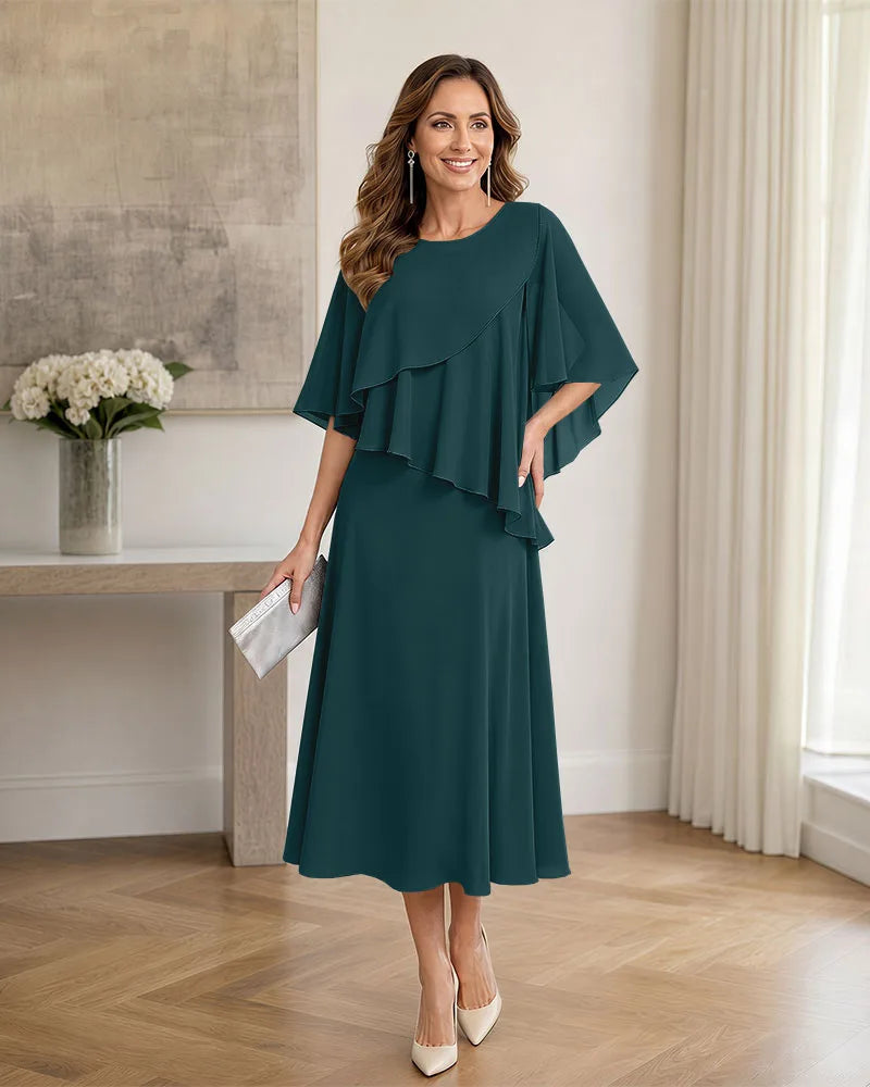Chiffon-Formal-Mother-of-the-Bride-Dress-with-Capelet-Peacock-1