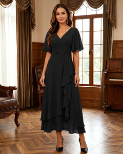 Ruffle-Hem-Mother-of-the-Bride-Dress-Black-1