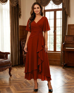 Ruffle-Hem-Mother-of-the-Bride-Dress-Burnt-Orange-1