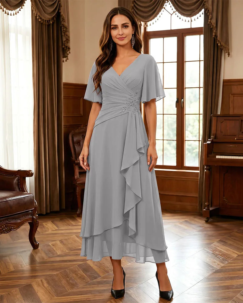 Ruffle-Hem-Mother-of-the-Bride-Dress-Silver-1