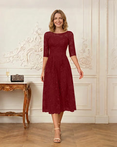 Floral-Lace-A-Line-Mother-of-the-Bride-Dress-Burgundy-1