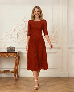 Floral-Lace-A-Line-Mother-of-the-Bride-Dress-Burnt-Orange-1