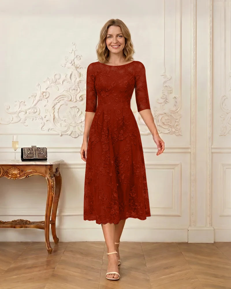 Floral-Lace-A-Line-Mother-of-the-Bride-Dress-Burnt-Orange-1