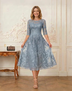 Floral-Lace-A-Line-Mother-of-the-Bride-Dress-Dusty-Blue-2
