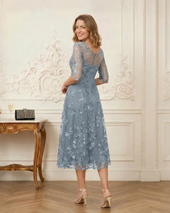 Floral-Lace-A-Line-Mother-of-the-Bride-Dress-Dusty-Blue-3