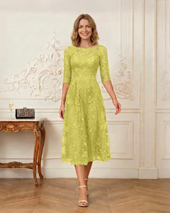 Floral-Lace-A-Line-Mother-of-the-Bride-Dress-Lemon-1