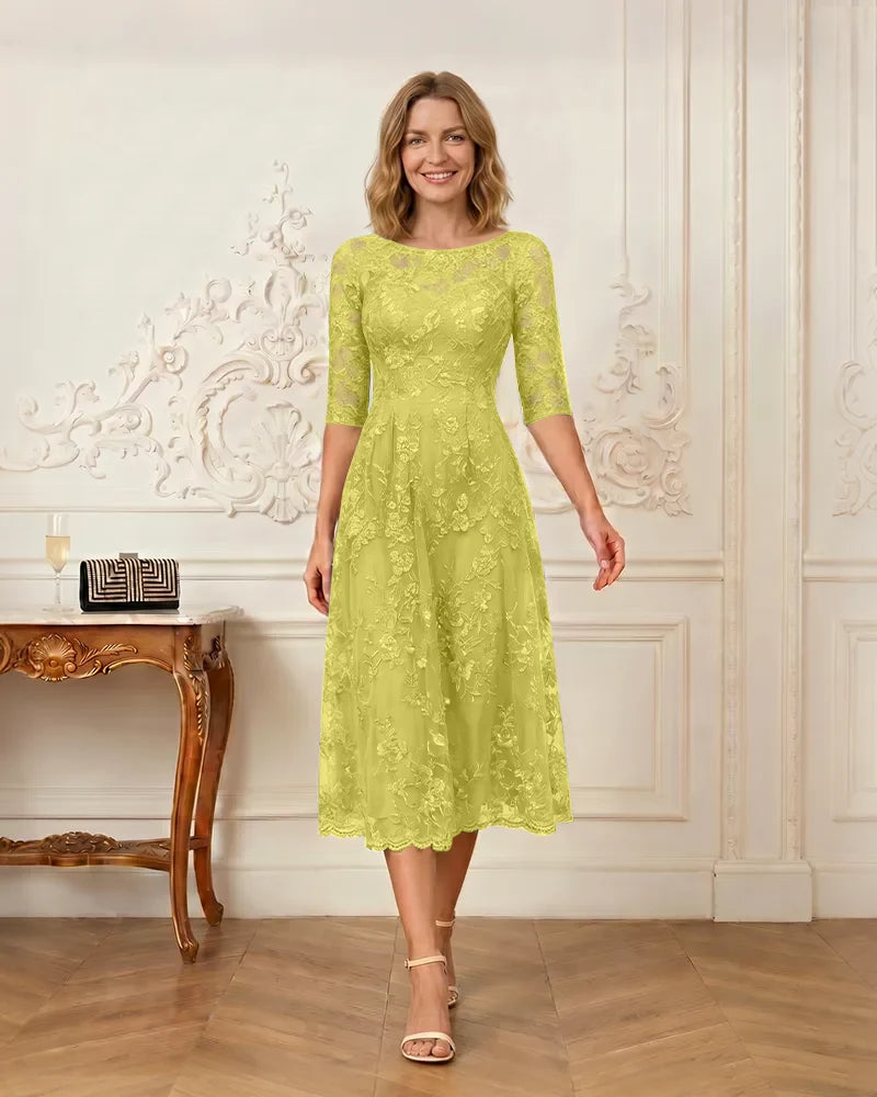 Floral-Lace-A-Line-Mother-of-the-Bride-Dress-Lemon-1