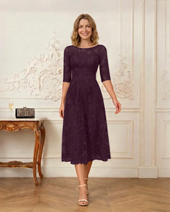 Floral-Lace-A-Line-Mother-of-the-Bride-Dress-Plum-1