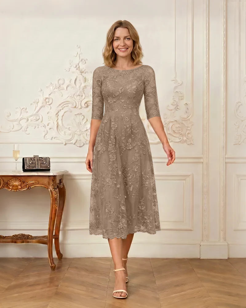 Floral-Lace-A-Line-Mother-of-the-Bride-Dress-Taupe-1