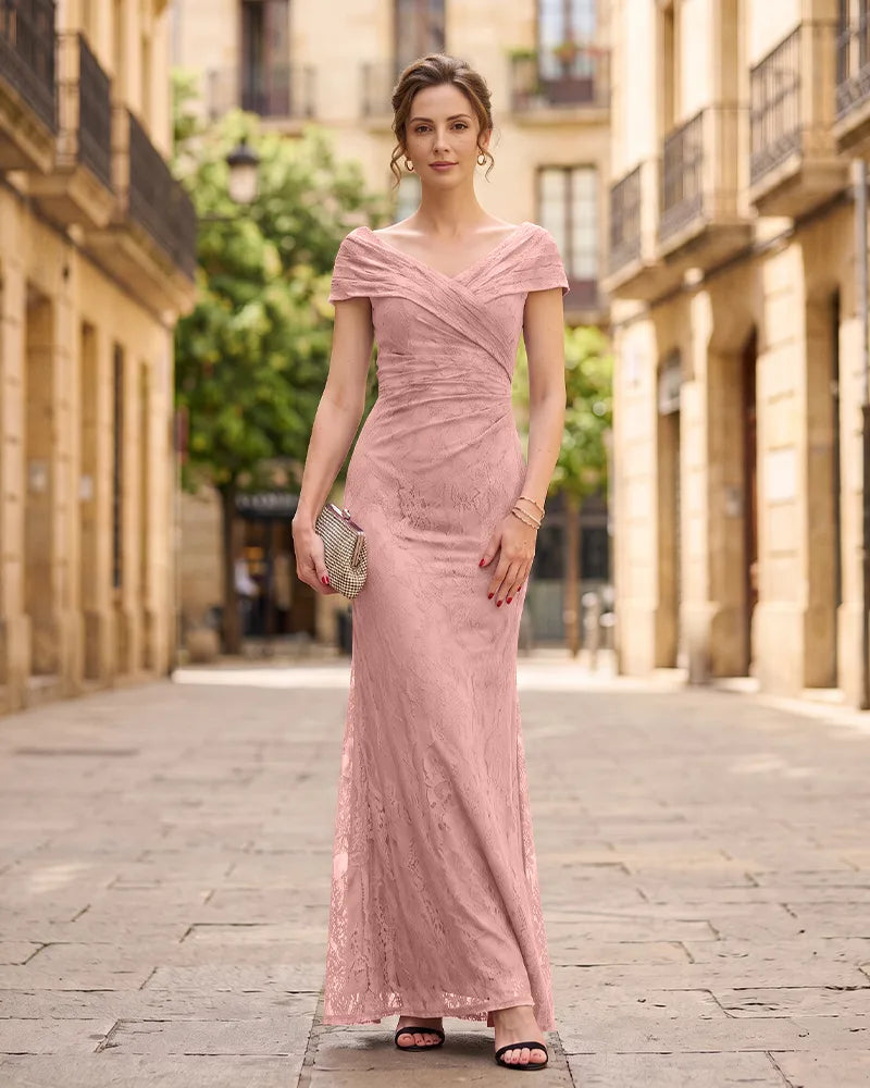 Full Lace Mermaid Formal Mother of the Bride Dress