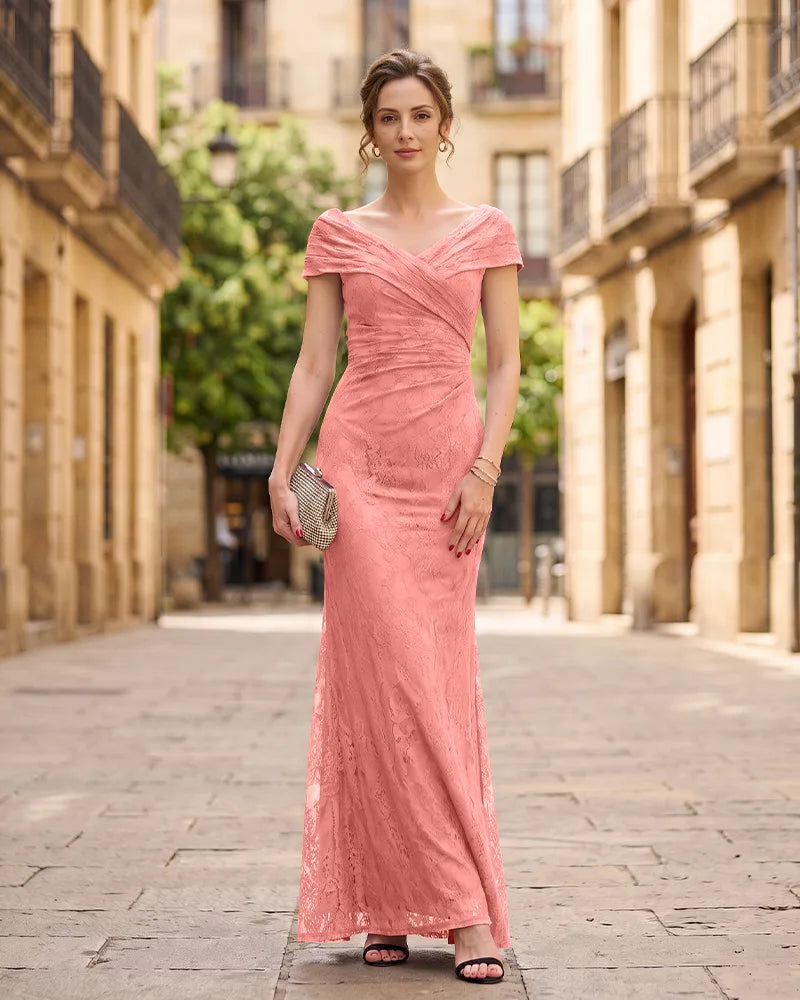 Full Lace Mermaid Formal Mother of the Bride Dress