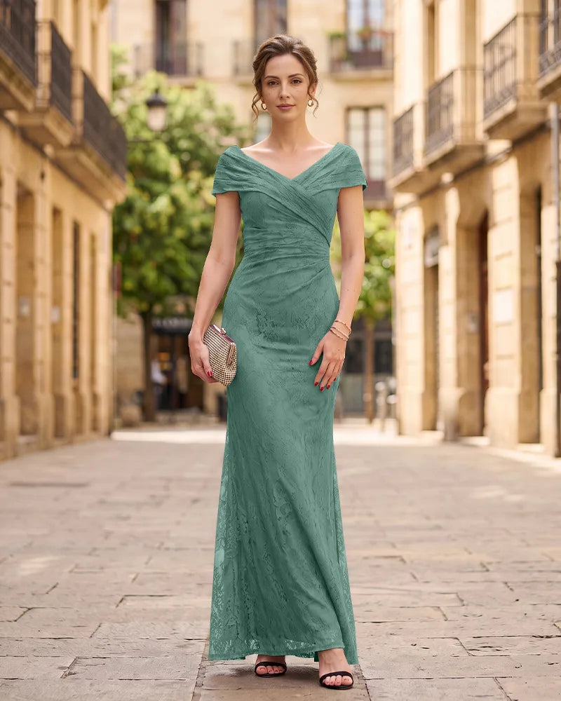 Full Lace Mermaid Formal Mother of the Bride Dress