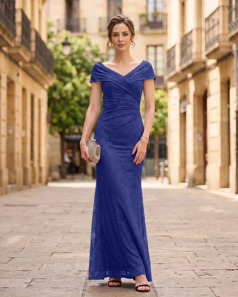 Full Lace Mermaid Formal Mother of the Bride Dress