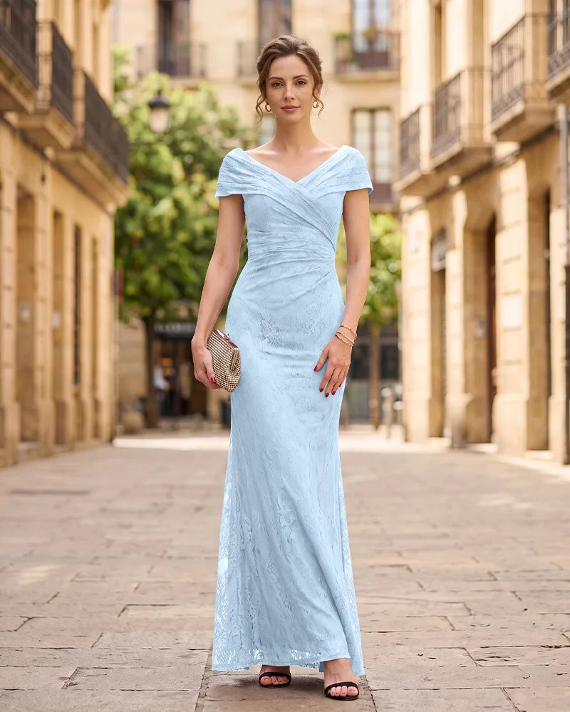 Full Lace Mermaid Formal Mother of the Bride Dress