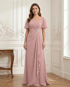 Chiffon-Flutter-Sleeves-Mother-of-the-Bride-Dress-with-Beaded-Blushing-Pink-1