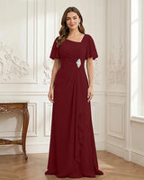 Chiffon-Flutter-Sleeves-Mother-of-the-Bride-Dress-with-Beaded-Burgundy-1