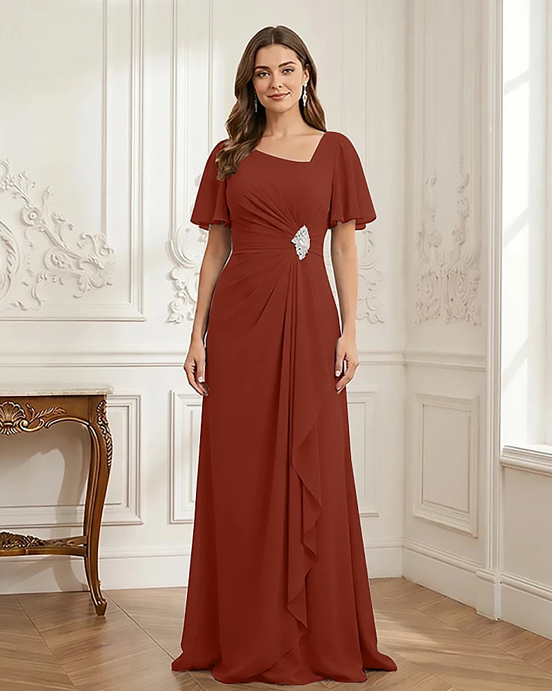 Chiffon-Flutter-Sleeves-Mother-of-the-Bride-Dress-with-Beaded-Burnt-Orange-1
