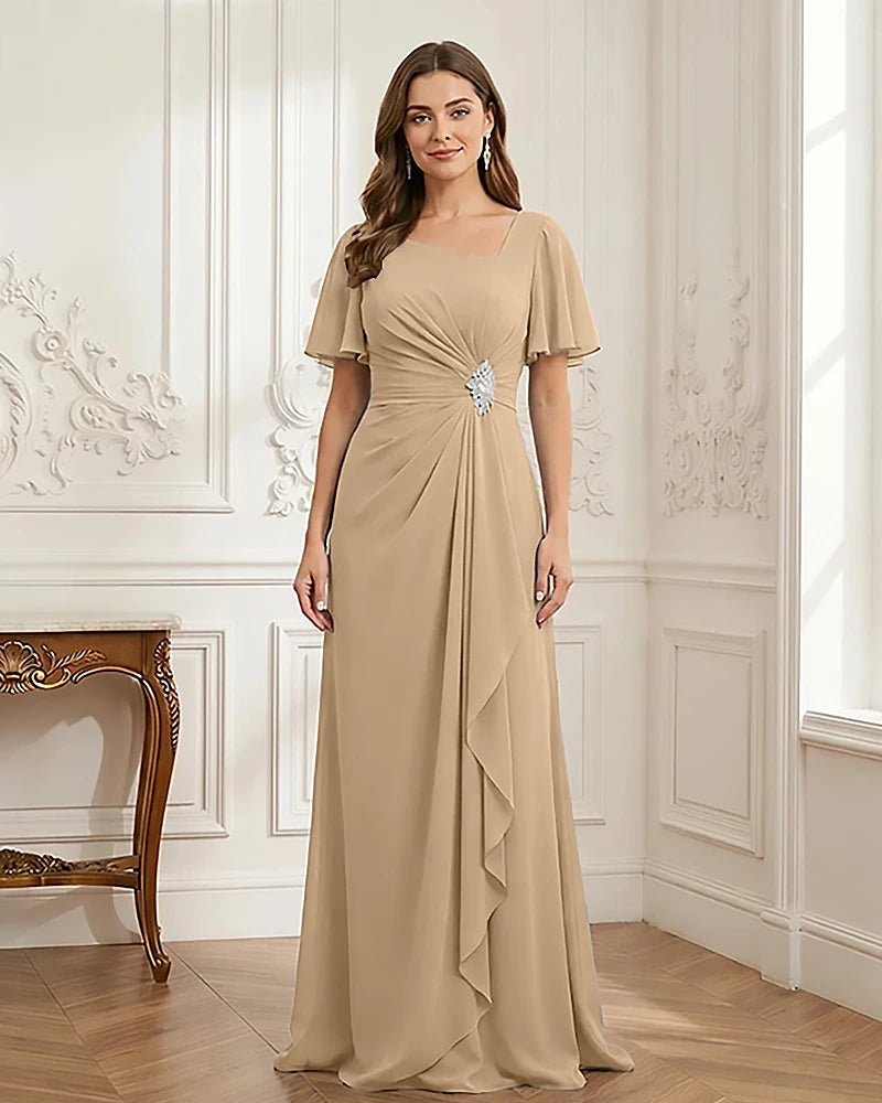 Chiffon-Flutter-Sleeves-Mother-of-the-Bride-Dress-with-Beaded-Champagne-1