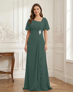 Chiffon-Flutter-Sleeves-Mother-of-the-Bride-Dress-with-Beaded-Eucalyptus-1